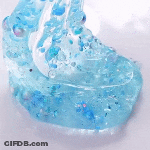 Blue Slime With Pearls GIF