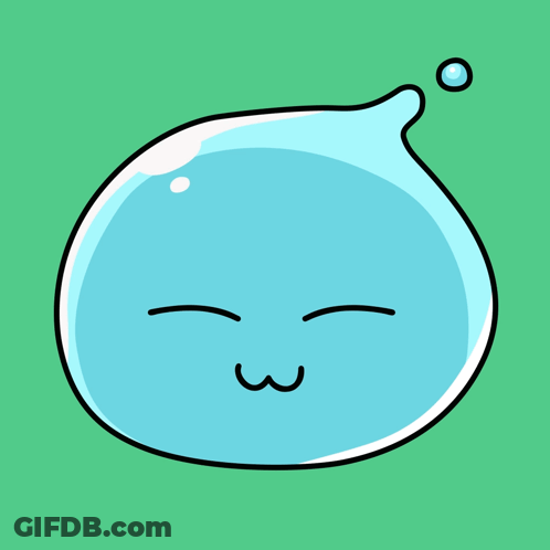 Blue Smiley Blob GIF
