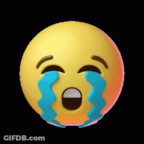 Blue Smiley Crying You Burned My House GIF