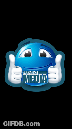 Blue Smiley Face Saying Creative Media GIF