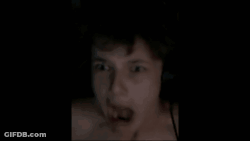 Blue Smiley Face Surprised GIF