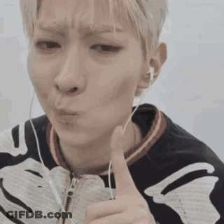 Blue Smiley Face With Hand Pointing GIF