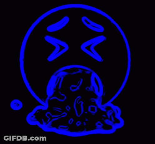 Blue Smiley Face With Tears GIF