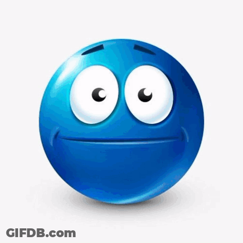 Blue Smiley Giving Thumbs Up GIF