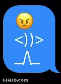 Blue Smiley Speech Bubble GIF