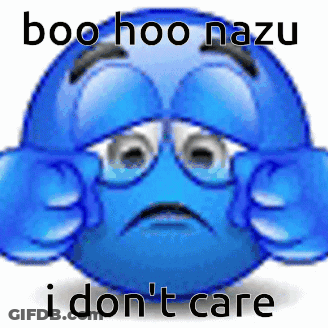 Blue Smiley With Glasses Boo Hoo Nazu I Don't Care GIF