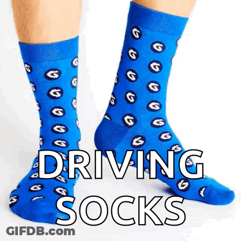 Blue Socks Driving Socks GIF