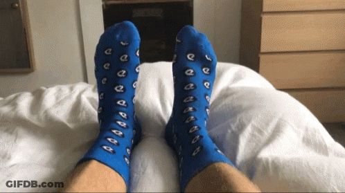 Blue Socks With Circles GIF