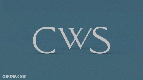 Blue Speech Bubble Above Cws GIF