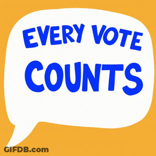 Blue Speech Bubble Every Vote Must Be Counted GIF