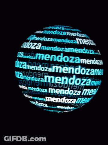 Blue Sphere With Mendoza GIF