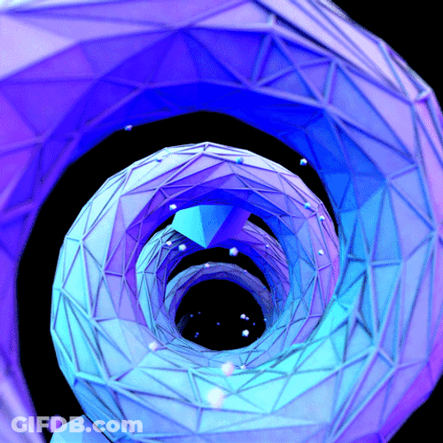Blue Spiral Tunnel GIF
