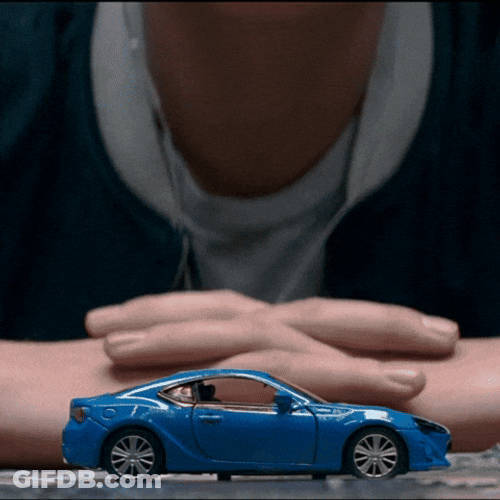 Blue Sports Car Toy GIF
