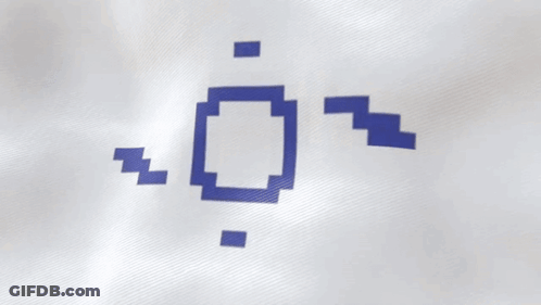Blue Square With Lines GIF