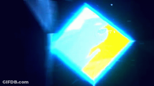 Blue Square With Yellow Triangle GIF