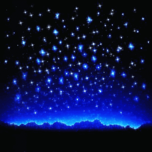 Blue Starry Night Sky GIF