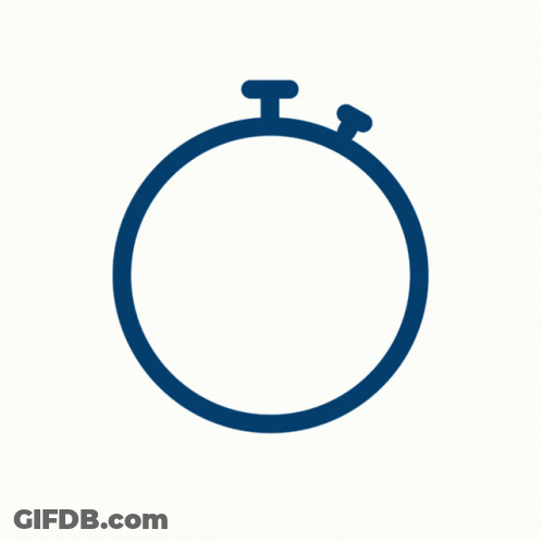 Blue Stopwatch With Heart GIF