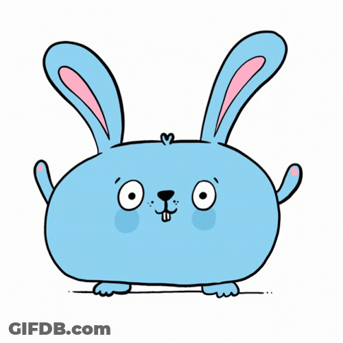 Blue Stout Bunny Dancing GIF