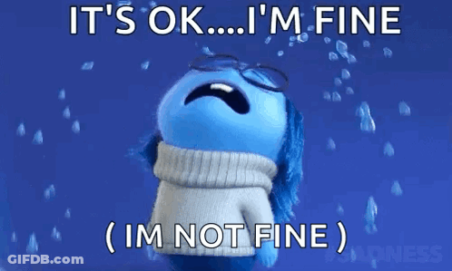 Blue Stuffed Animal Crying Says It's Okay GIF