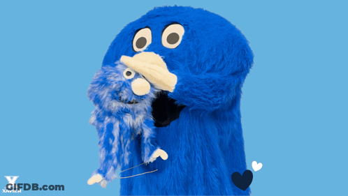 Blue Stuffed Animal Saying You're Ok GIF