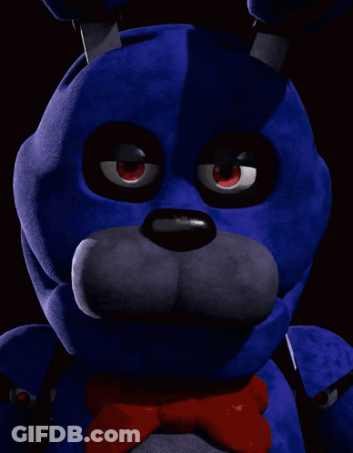 Blue Stuffed Animal With Red Eyes And Pink Tongue GIF