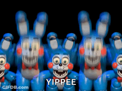 Blue Stuffed Animals With Yippee GIF