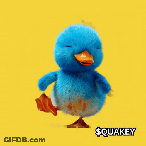 Blue Stuffed Duck Saying So Stupid Quakey GIF