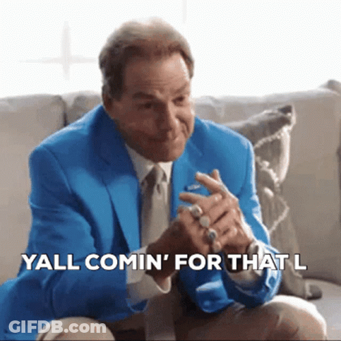 Blue Suit Man Yall Comin For That L GIF