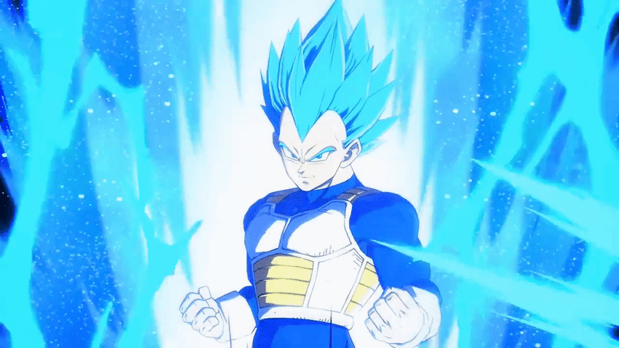 Blue Super Saiyan Vegeta GIF