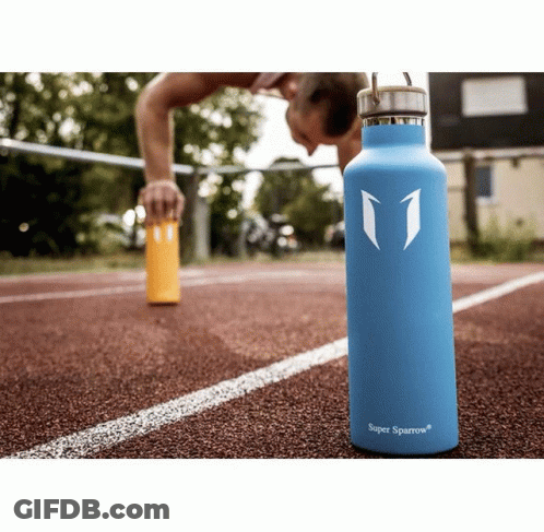 Blue Super Sparrow Water Bottle GIF