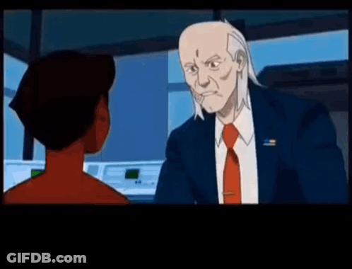 Blue Superhero Man Swinging Bat GIF