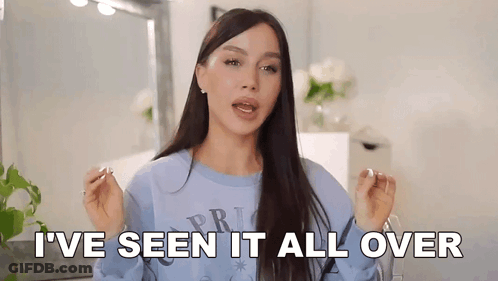 Blue Sweater Woman I've Seen It All Over GIF