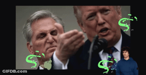Blue Sweatshirt Man Beside Suited Man Talking Mic GIF
