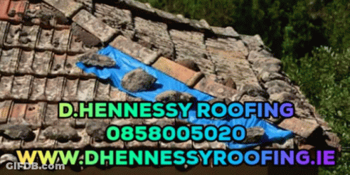 Blue Tarp Roof Www.dhennessyroofing.ie GIF
