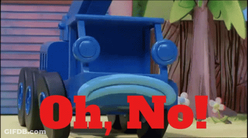 Blue Toy Truck With Oh No GIF