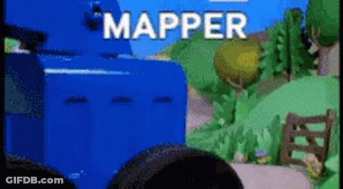Blue Truck Driving With Mapper GIF