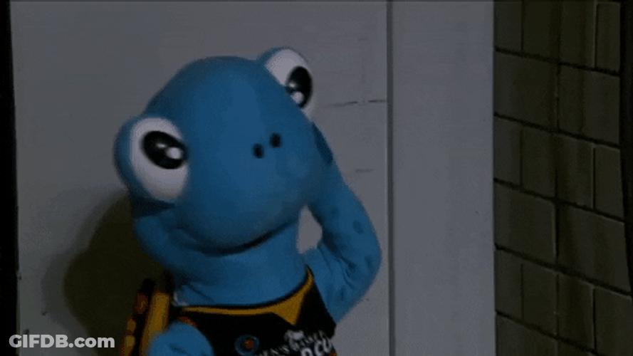 Blue Turtle Mascot Dancing GIF