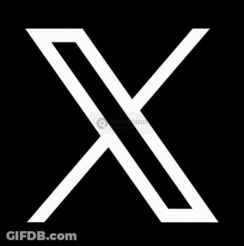 Blue Twitter Logo On Black Background GIF