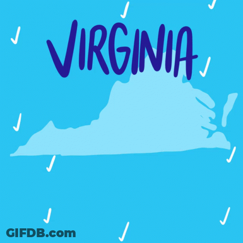 Blue Virginia Early Voting Sign GIF