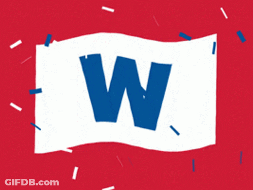 Blue W Letter On Red Background GIF