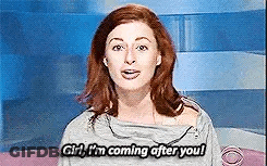 Blue Wall Woman: Girl I'm Coming After You GIF