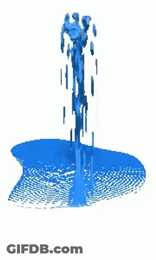 Blue Water Spout GIF
