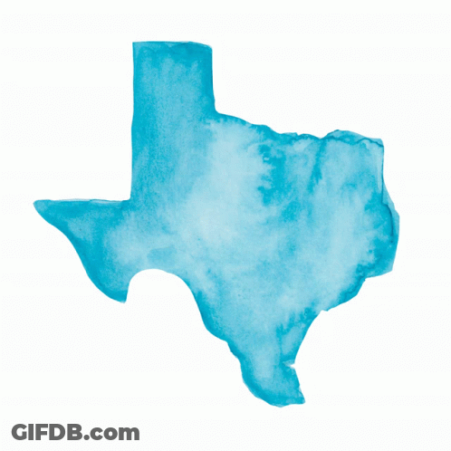 Blue Watercolor Map Of Texas GIF
