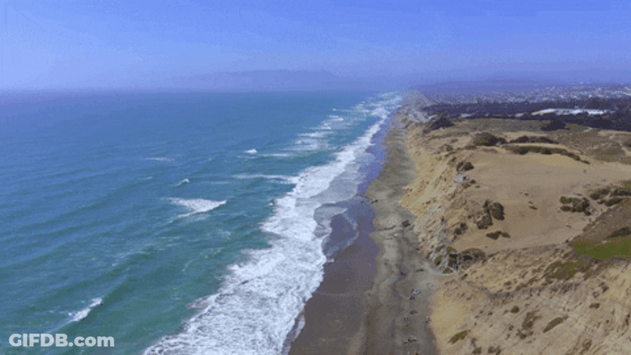 Blue Wave On A Sunny Day GIF
