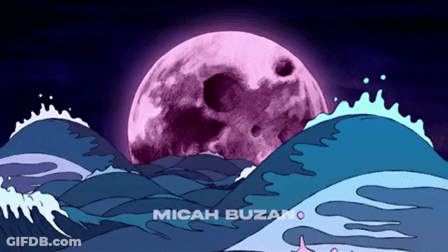 Blue Wave Reaches The Moon GIF