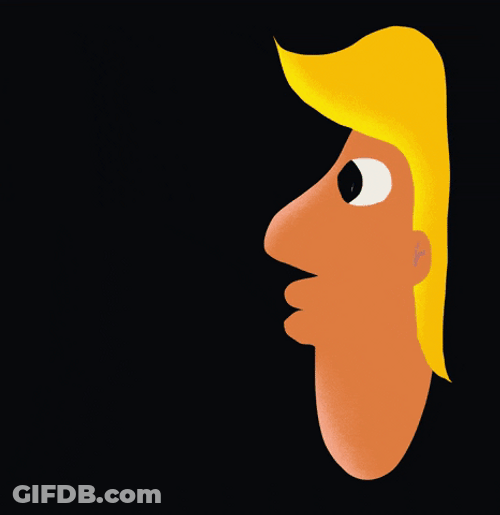 Blue Wave Splashed On Face GIF
