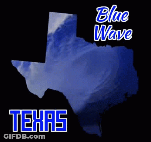 Blue Wave Texas Map GIF