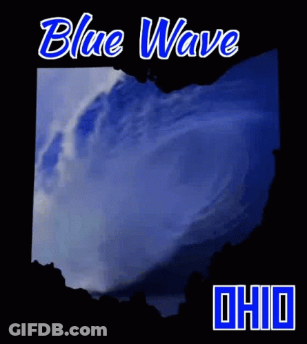 Blue Wave With State Of Ohio GIF