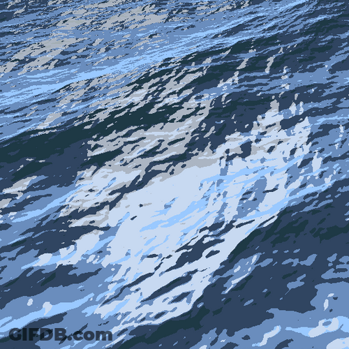 Blue Waves Relaxedly But Scary GIF