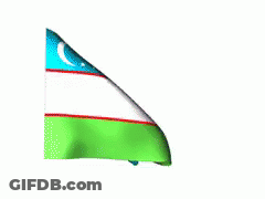 Blue White And Green Flag With Crescent Moon GIF